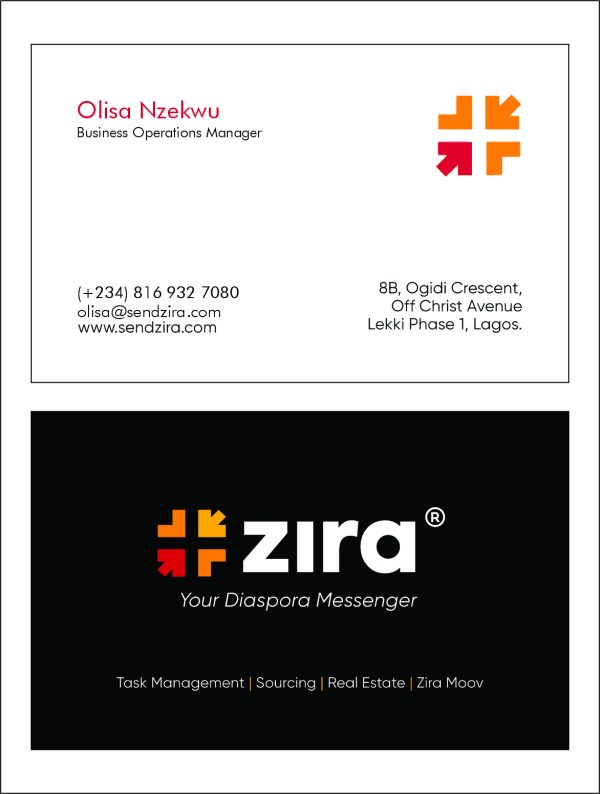 zira business card n