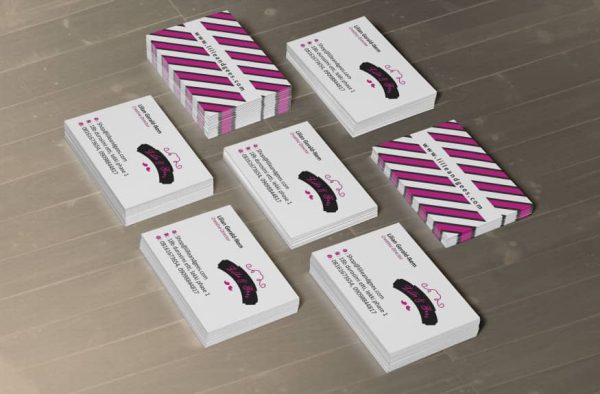 square business card front&back print